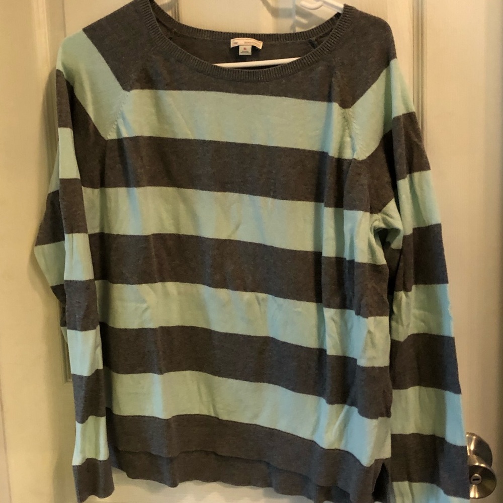 Mint And Charcoal Sweater